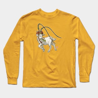 New Year Goat, White Long Sleeve T-Shirt